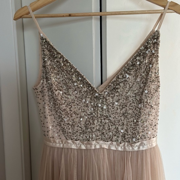 NEW BHLDN by Anthropologie Avery Dress in Oyster - Picture 8 of 9